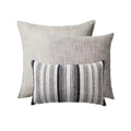 Porto & Gobi | Set of 3 | Black and White Striped Throw Pillow Covers