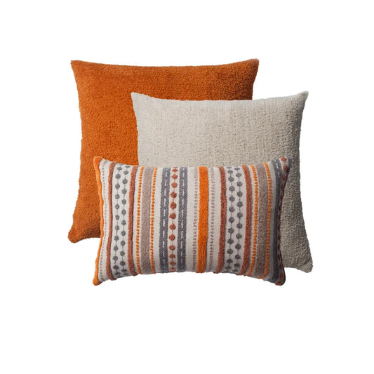 Nomad & Cozy | Set of 3 | Orange Throw Pillow Covers